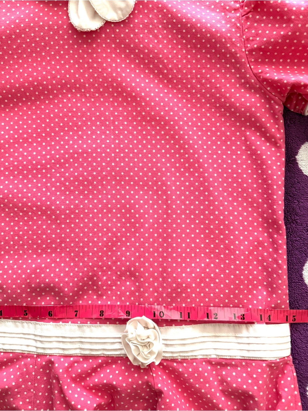 Vintage handmade girls pink dress - Picture 12 of 13